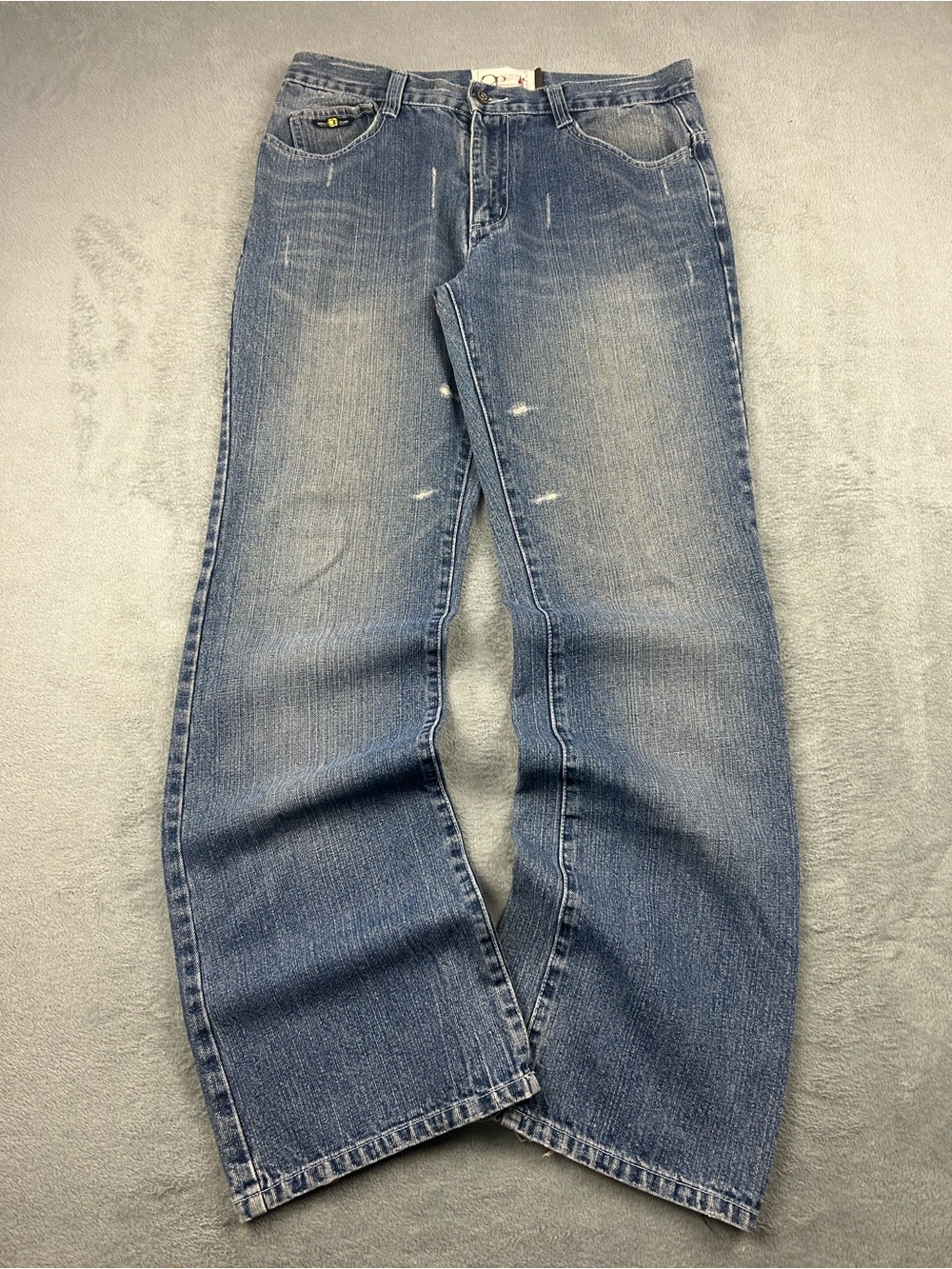 Vintage Y2K Blue Wash Patch Work Jeans